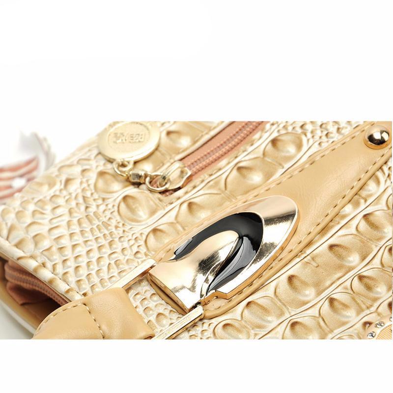 Crocodile Leather Tote Handbag
